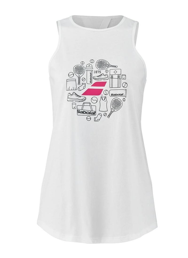 Babolat Padel Tank Padel-6Ws23072-1000, Color - White, (French Brand) - Image 1