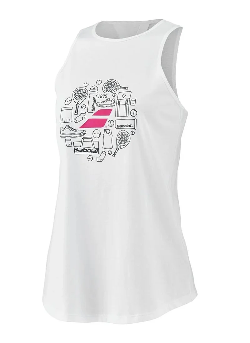 بابولات Babolat Padel Tank Padel-6Ws23072-1000, Color - White, (French Brand)