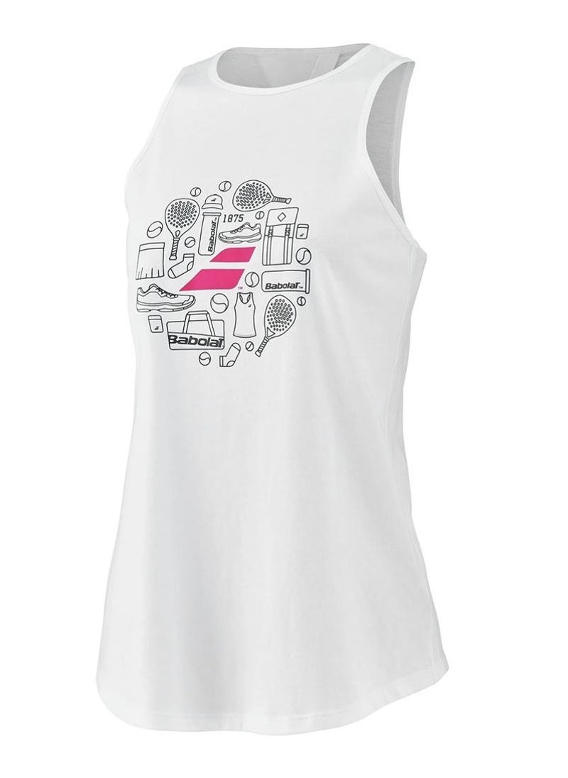 Babolat Padel Tank Padel-6Ws23072-1000, Color - White, (French Brand) - Image 2