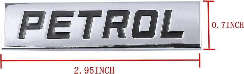 OAN Petrol Emblem Sticker for Car Fuel Tank (Silver-Plain) - Image 2