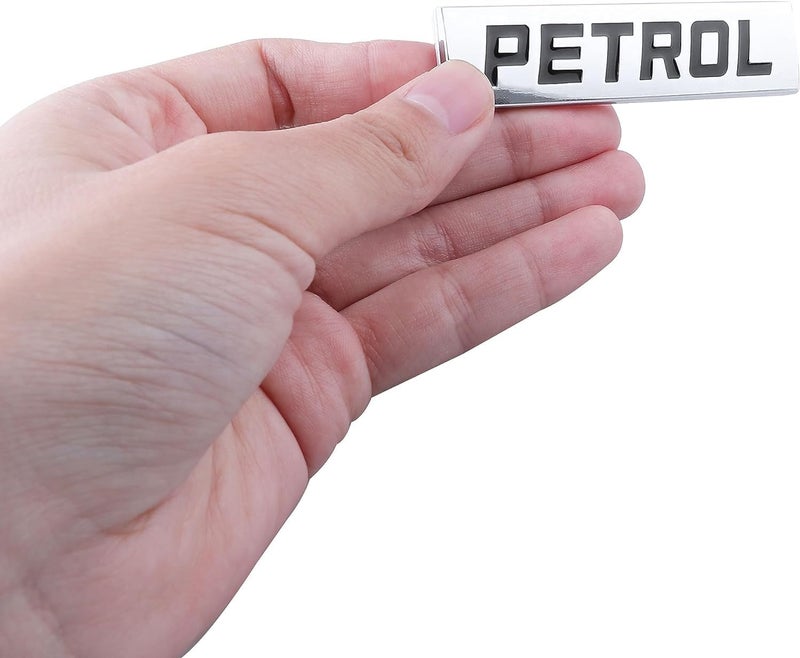 OAN Petrol Emblem Sticker for Car Fuel Tank (Silver-Plain) - Image 3