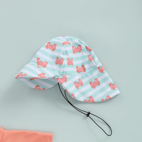 DuAnyozu Baby Boys Swimsuit Long Sleeve Rash Guard Swimwear Baby Boy Gril Swim with Hat Set 3-Piece Toddler Bathing Suit (S-Orange, 12-18 Months) - Image 3