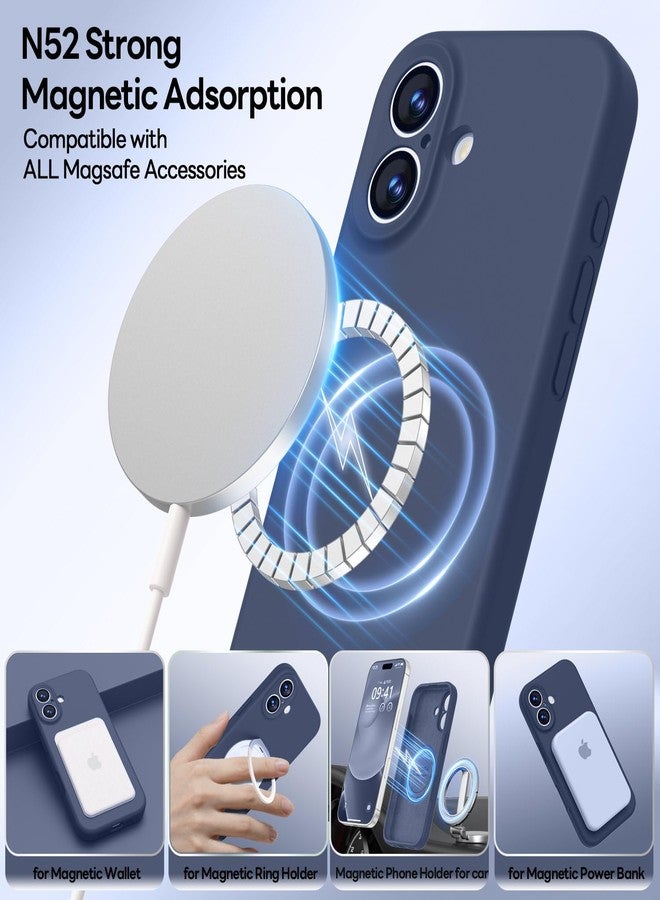 LOVE 3000 جراب LOVE 3000 مصمم خصيصًا لهاتف iPhone 17، مصنوع من السيليكون الفاخر [متوافق مع Magsafe] [بطانة داخلية ناعمة من الألياف الدقيقة المقاومة للخدش] جراب حماية مقاوم للصدمات للهاتف للرجال والنساء، مقاس 6.3 بوصة، لون أزرق داكن - Image 2