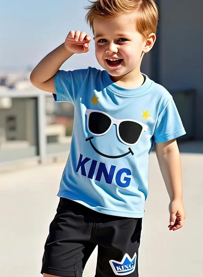Take Two Take Two Boys Applique Graphic Print T-Shirt and Shorts Set