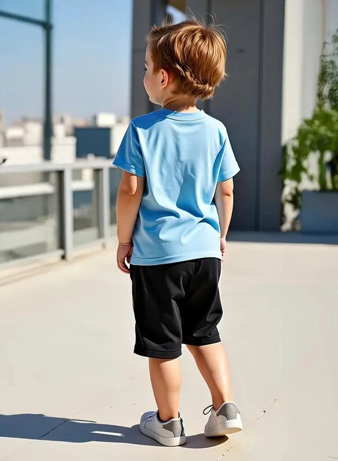 Take Two Take Two Boys Applique Graphic Print T-Shirt and Shorts Set
