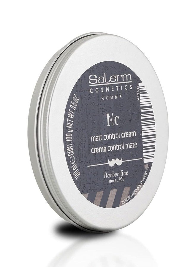 SALERM - Men's Hair Wax - Homme Barber Line - 100 ml - Matte Styling Cream - for Fine or Medium Hair - Elastic Hold - Adds Softness and Volume - Image 1