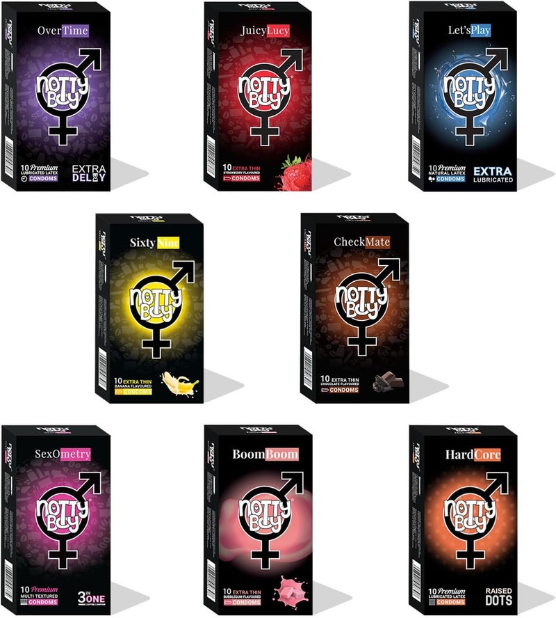 NOTTY BOY Combo Condom Set - 80 Units - Image 1
