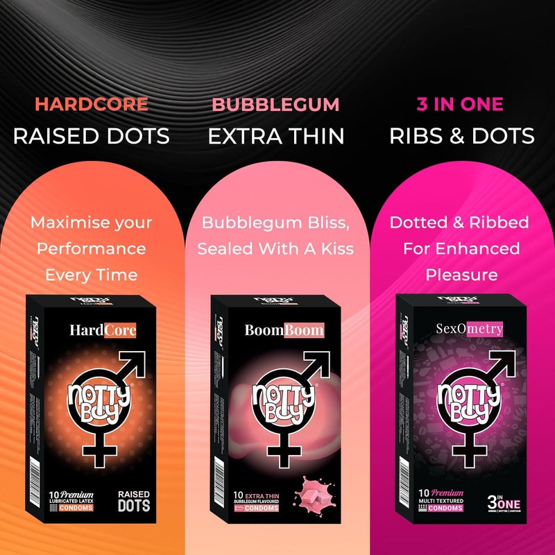NOTTY BOY Combo Condom Set - 80 Units - Image 3