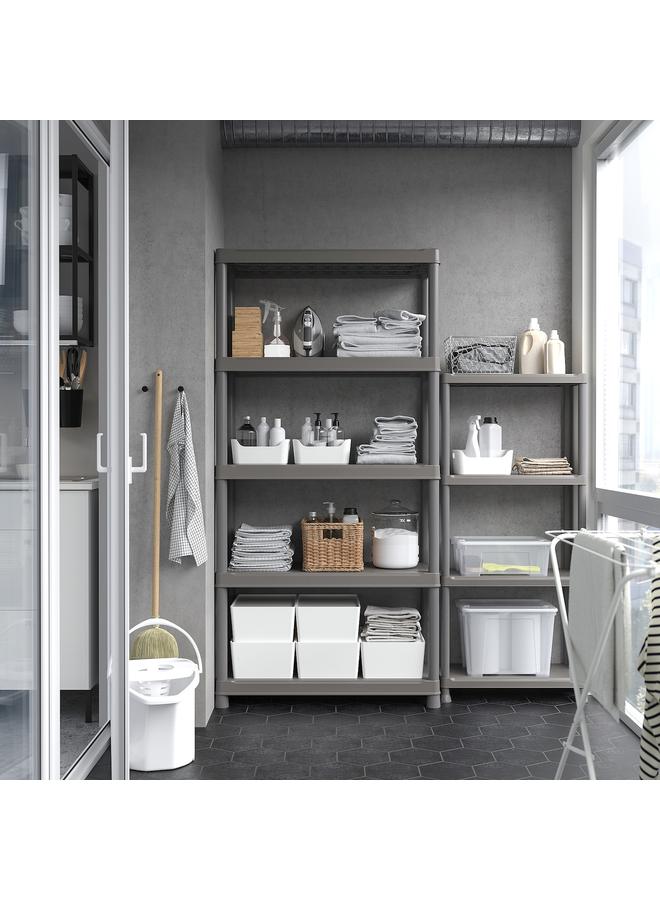 زبون وحدة رفوف، رمادي غامق للاستخدام الداخلي/الخارجي، 60X30X133 سم - Image 4