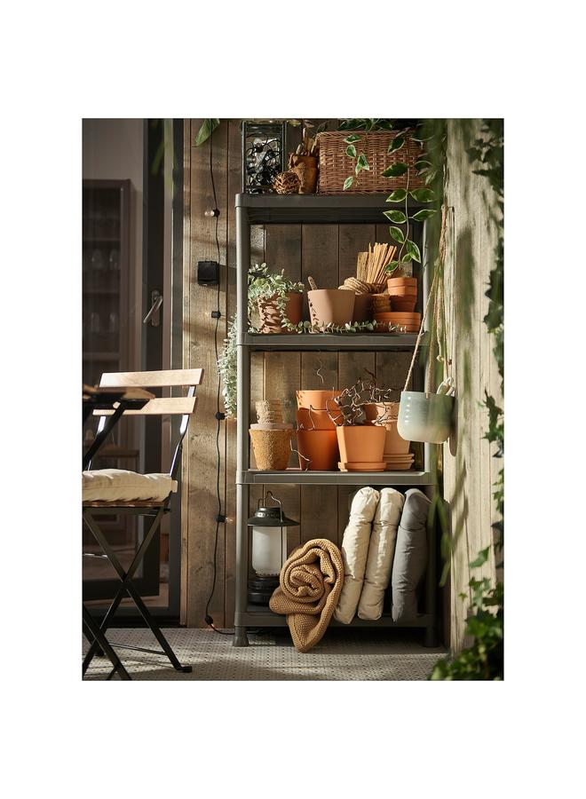 زبون وحدة رفوف، رمادي غامق للاستخدام الداخلي/الخارجي، 60X30X133 سم - Image 5