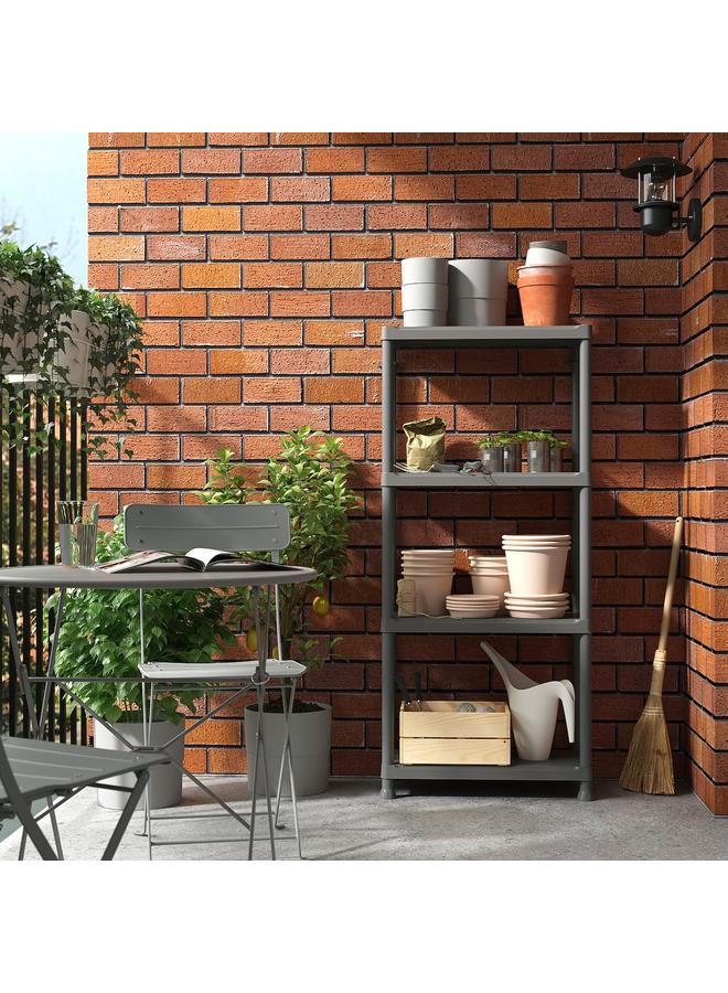 زبون وحدة رفوف، رمادي غامق للاستخدام الداخلي/الخارجي، 60X30X133 سم - Image 2
