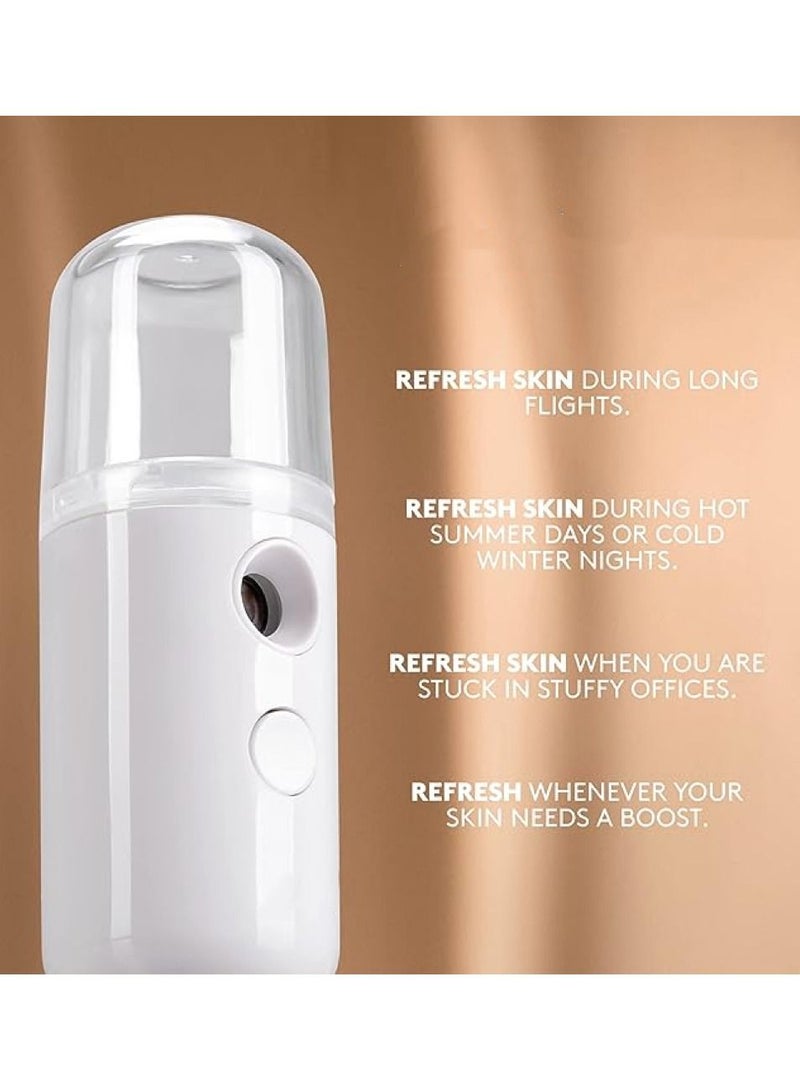 Goolsky Goolsky Portable Facial Mister | Compact Facial Mister Spray Bottle with 30ml Distilled Water Tank for One Touch Hydrating Face Mist | USB Rechargeable Facial Mist Spray  - Image 5