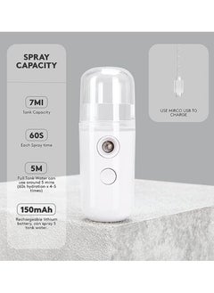 Goolsky Portable Facial Mister | Compact Facial Mister Spray Bottle with 30ml Distilled Water Tank for One Touch Hydrating Face Mist | USB Rechargeable Facial Mist Spray - pzsku/Z749DF12E2C4BE0933A6CZ/45/_/1690201887/25493afd-0f15-47f0-b256-4abbd816c300