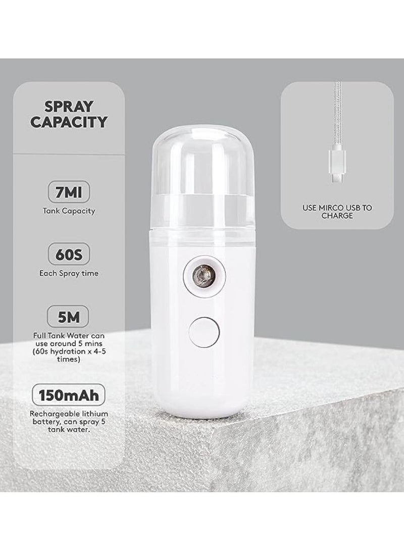 Goolsky Goolsky Portable Facial Mister | Compact Facial Mister Spray Bottle with 30ml Distilled Water Tank for One Touch Hydrating Face Mist | USB Rechargeable Facial Mist Spray  - Image 4
