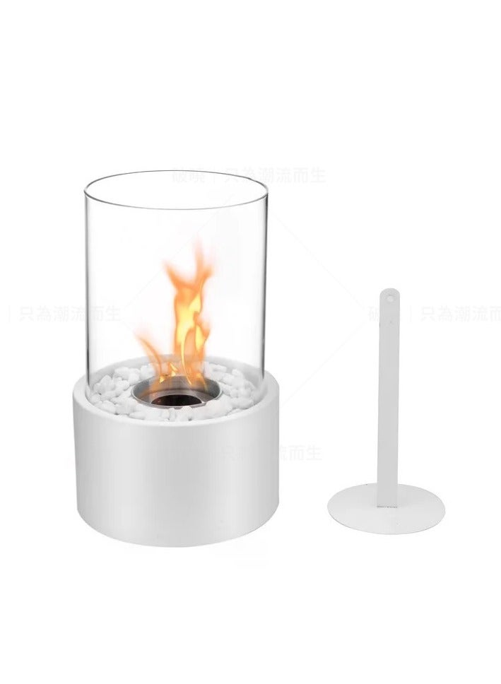 Furtey Portable Tabletop Fire Bowl Pot ,Tabletop Fireplace Clean Burning Bio Ethanol Ventless Fireplace for Indoor Outdoor Patio Parties Events - Image 1