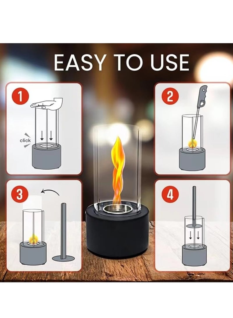 Furtey Portable Tabletop Fire Bowl Pot ,Tabletop Fireplace Clean Burning Bio Ethanol Ventless Fireplace for Indoor Outdoor Patio Parties Events - Image 5
