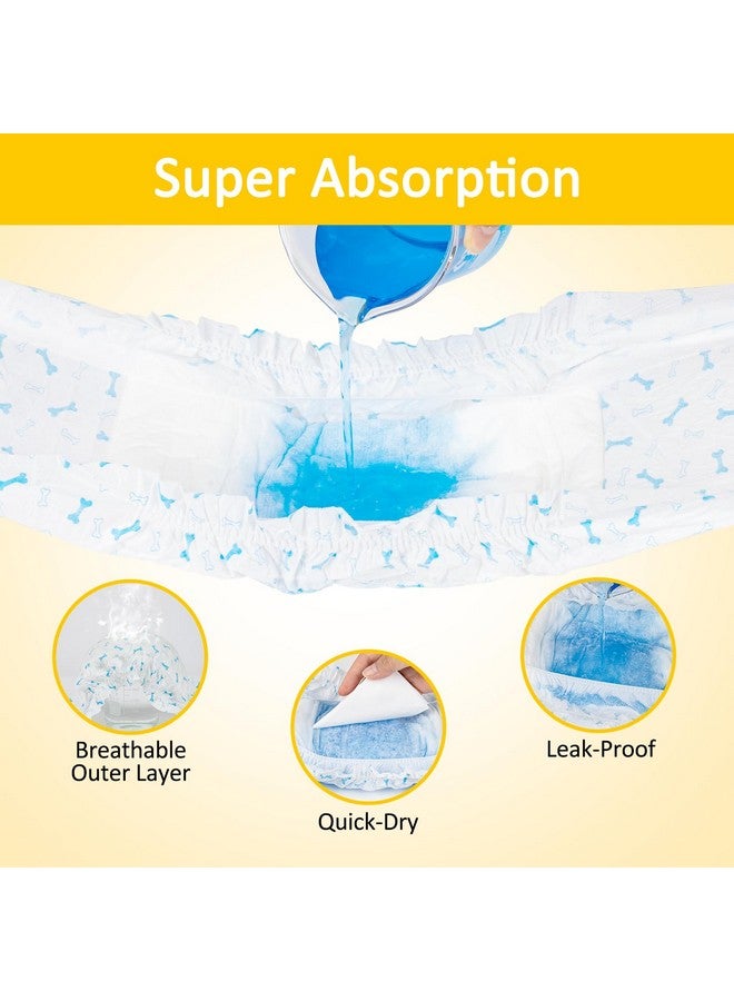 دونو حفاضات الكلاب التي تستخدم لمرة واحدة، لفافات الكلاب الذكور، حفاضات ناعمة فائقة الامتصاص للكلاب الذكور، مع مؤشر للبلل، 40 قطعة، مقاس م (18-25 بوصة) - Image 5