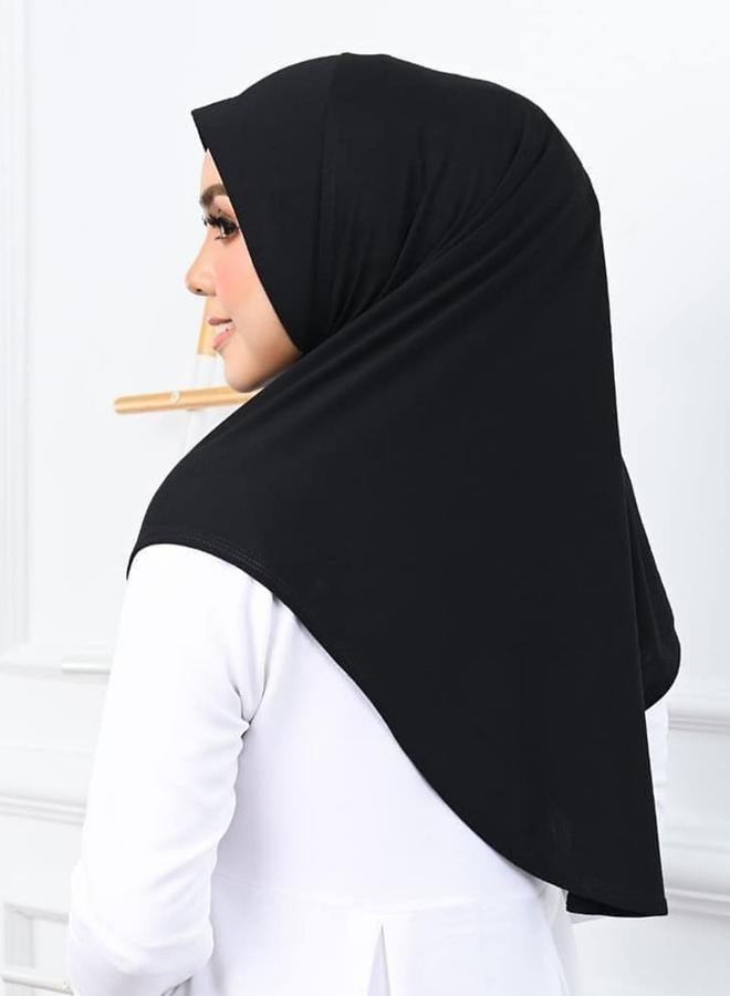 Take Two Black Solid Hijab - Image 3