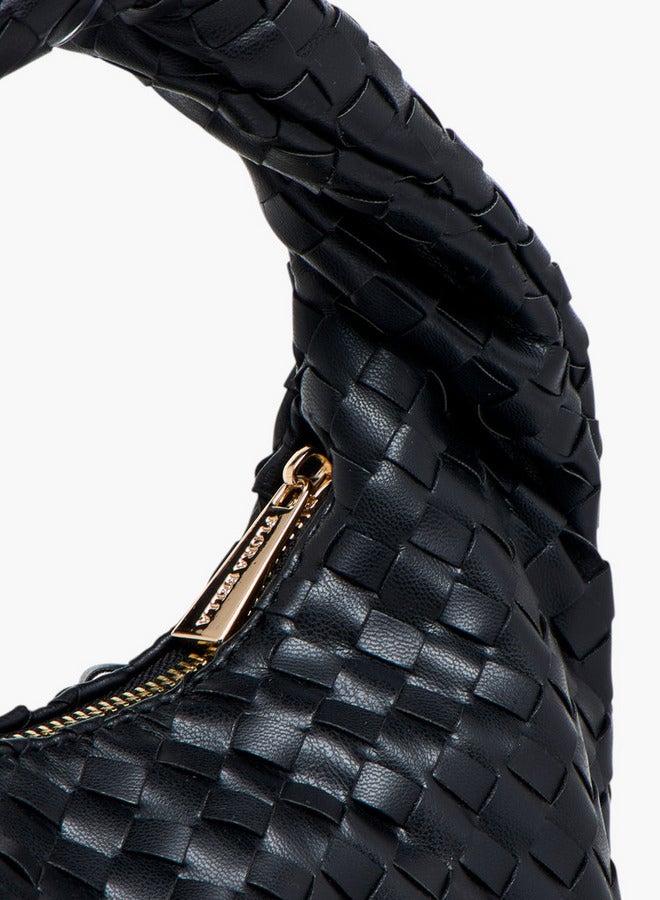 Flora Bella By Shoexpress Braided Hobo Bag with Handle and Zip Closure - Image 5
