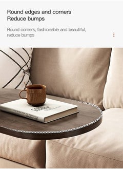 Arabest Coffee Table Living Room Sofa Side Table Modern Scandinavian Simple Home Small Balcony Bedroom Corner Table Bedside Table (Black)  - Image 3
