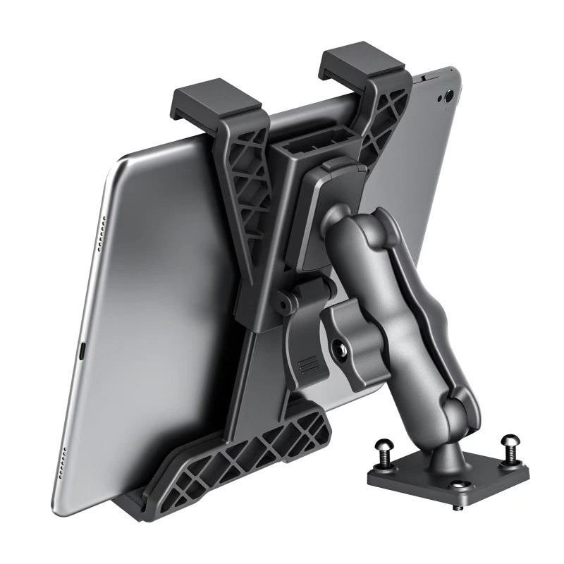 OHLPRO Heavy Duty Drill Base Tablet Holder for Trucks & Boats â€“ Permanent Dashboard Mount for 7-11â€™â€™ iPad mini/Air/Pro â€“ Anti-Shake Vibration-Free Navigation Mount for Wall, Desk, Commercial Vehicles - Image 1