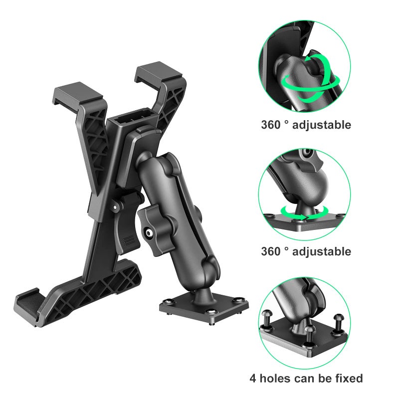 OHLPRO Heavy Duty Drill Base Tablet Holder for Trucks & Boats â€“ Permanent Dashboard Mount for 7-11â€™â€™ iPad mini/Air/Pro â€“ Anti-Shake Vibration-Free Navigation Mount for Wall, Desk, Commercial Vehicles - Image 5