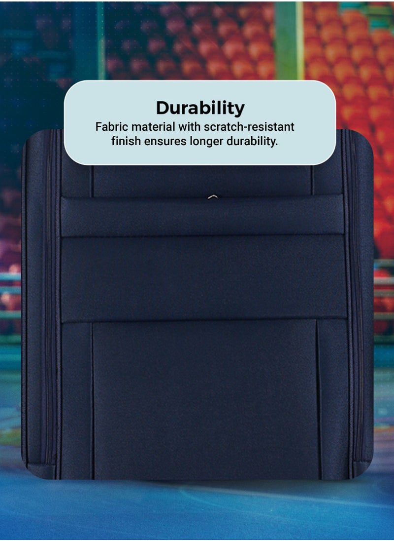 STARLIFE - Set of 3 Light Weight Polyester Trolley Luggage With Number Lock 20,24,28 Inches - Image 1
