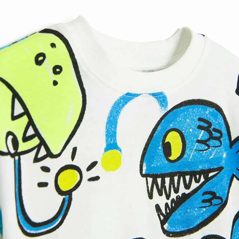 Cool Club by SMYK WHITE COTTON T-SHIRT S/S