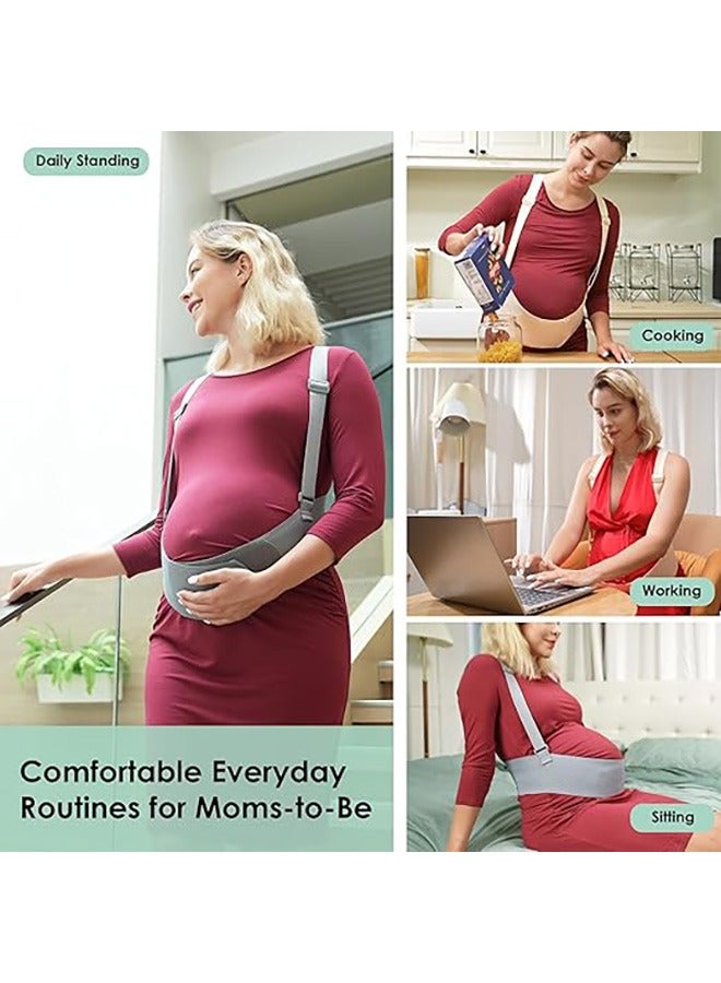 Generic Maternity Belt, Belly Bands for Pregnant Women, Breathable Pregnancy Belly Support Belt with Adjustable Straps, Back Support, Pelvic Support Belt for Pregnancy, Belly Support Pregnancy (Large)  - Image 2
