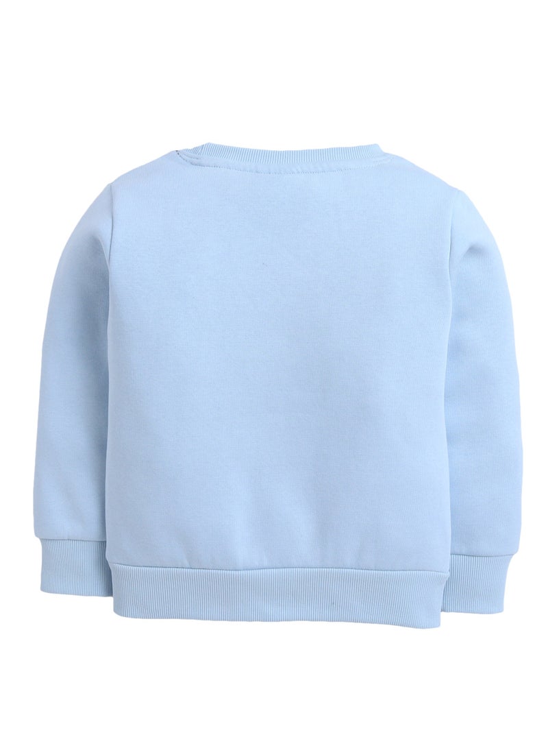 فكتور اند جين بلوزة صوفية للأولاد بشعار كن قائد نفسك باللون الأزرق - Image 5