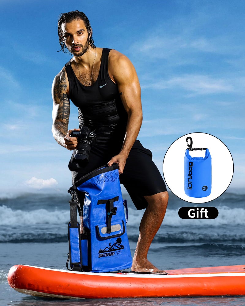 IDRYBAG Dry Bag Backpack Waterproof Floating 20L/30L/40L, Dry Bags Waterproof Backpack for Men, Dry Sack Waterproof Bag Kayak - Image 3