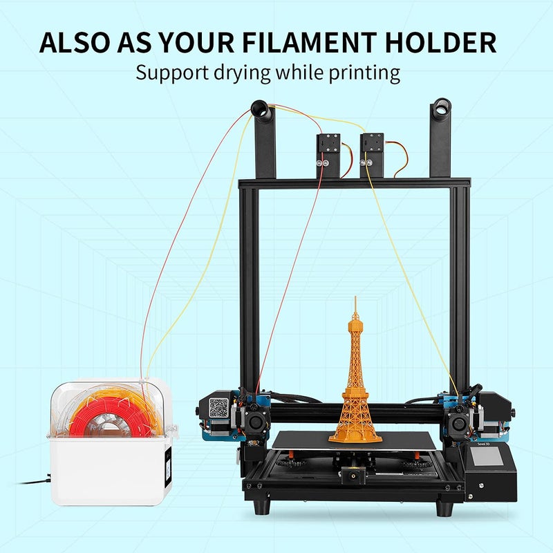 Sovol Filament Dryer 2025, SH01 Filament Dehydrator 3D Printer Spool Holder with Upgraded Fan, Dry Box for Keeping Filament Dry, Compatible with 1.75mm, 2.85mm PLA PETG TPU ABS - Image 5