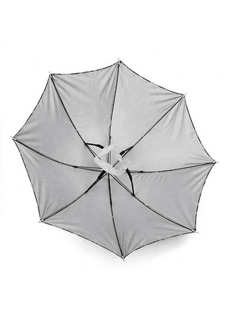 Foldable Nylon Head Umbrella Hat Fishing Camping Headwear For Outdoor Activities And Sunlight UV Protection Hands Free Elastic Waterproof Folding Headband Cap - Image 2