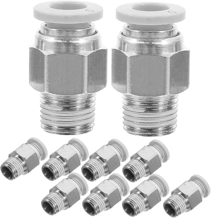 Alipis 10Pcs NPT Quick Connect Air Fittings Pneumatic Hose Connectors for Printers - Image 2