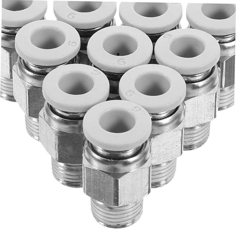 Alipis 10Pcs NPT Quick Connect Air Fittings Pneumatic Hose Connectors for Printers - Image 3