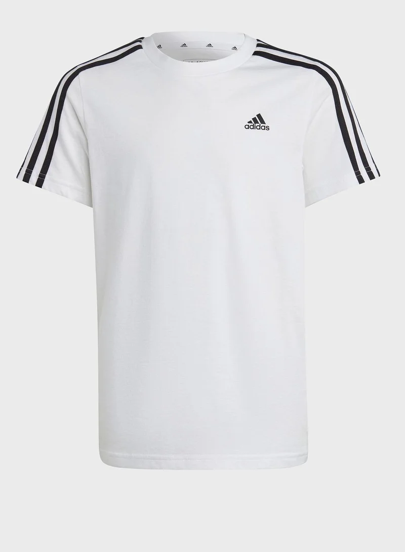 adidas تيشيرت أساسي بخطوط شعار الماركة