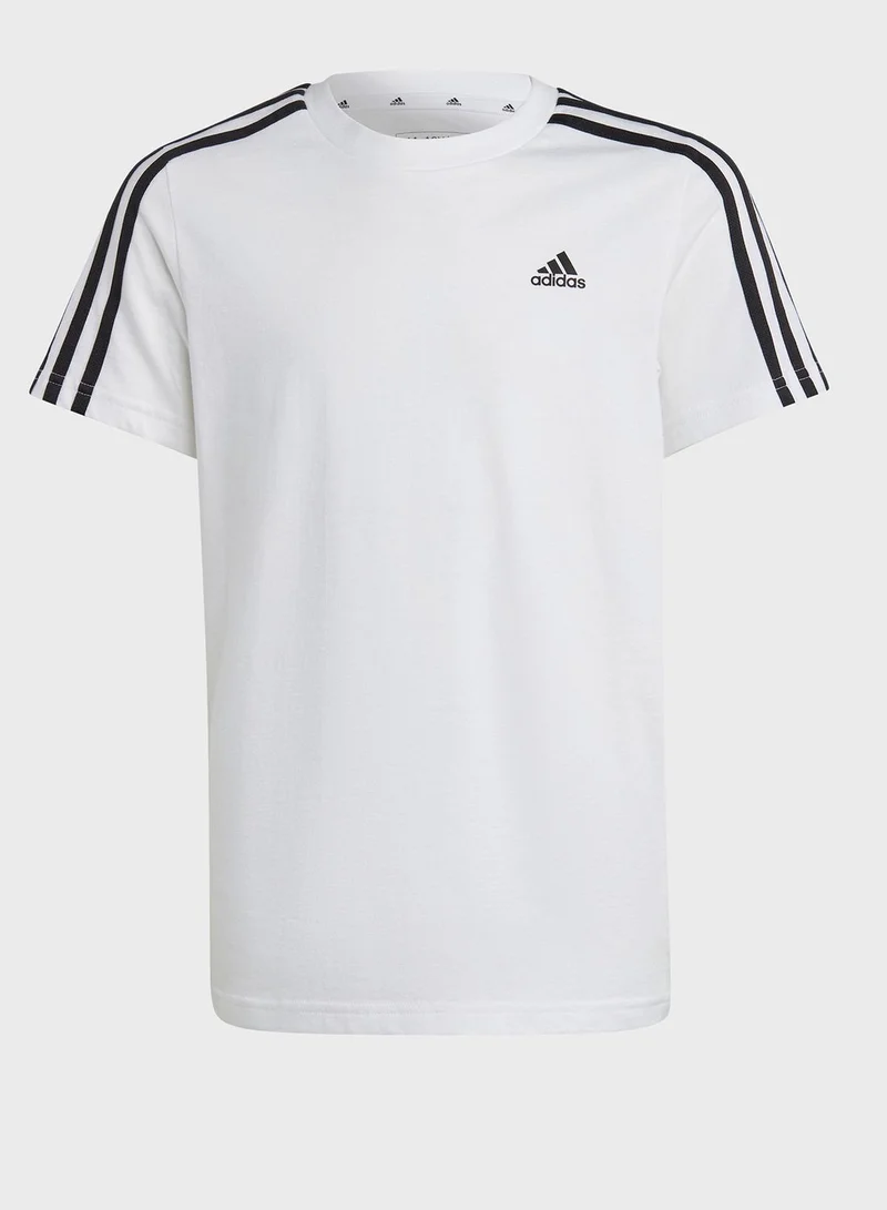 adidas تيشيرت أساسي بخطوط شعار الماركة