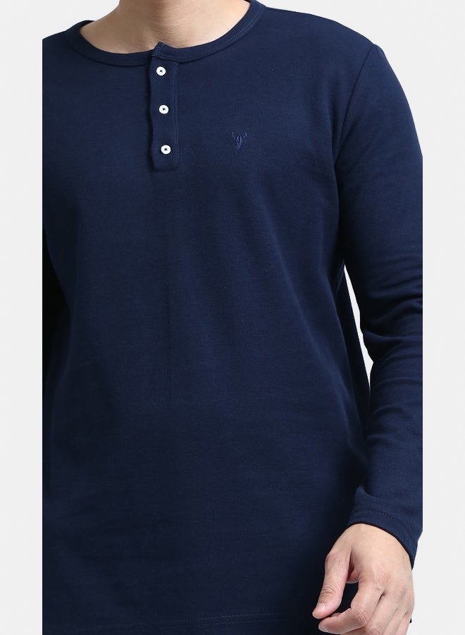 RAVIN Long Sleeves Henley Round Neck Tee - Image 3