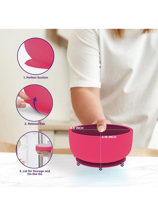 SPERRIC Suction Bowl With Lids And Spoons Baby Feeding Essentials Extra Strong Baby Suction Bowls Bpa Free Baby Bowls Silicone Baby Feeding Set Infant Babies & Toddler Baby Bowls With Suction - Image 3