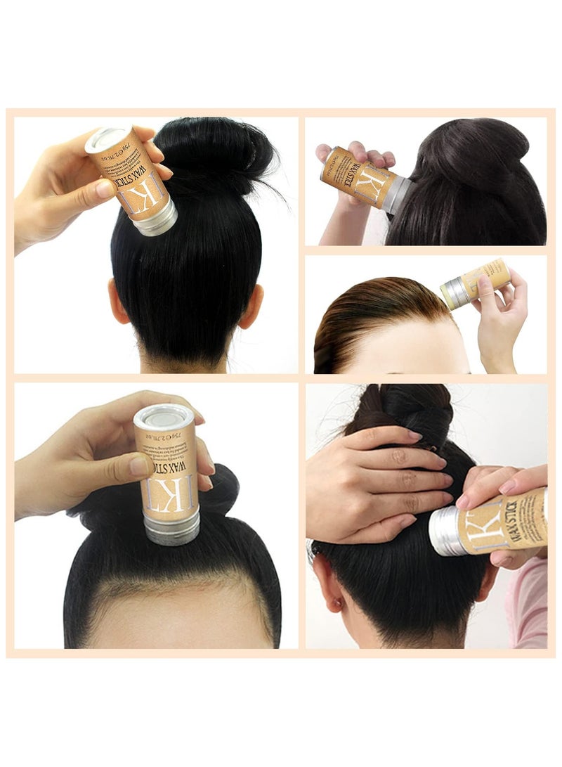 اي كي تي عصا شمع الشعر، قطعتان - عصا ملساء لتصفيف الشعر غير الدهني، عصا دهان للشعر المتطاير، 2.7 أونصة - Image 4