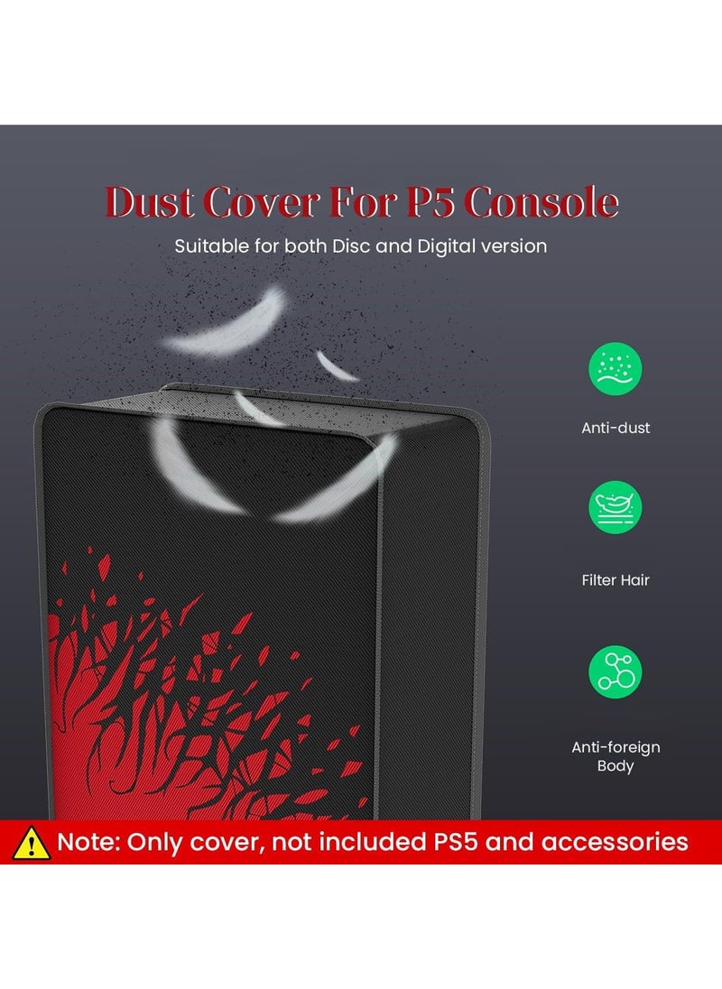 Zorbes - Dust Cover for Sony PS5 Console, Oxford Cloth Dustproof Cover AntiScratch Waterproof Protective Case for Sony Playstation 5 Game Console Cover Sleeve for Ps5 Accessories Digital Edition + Disc Edition - Image 1