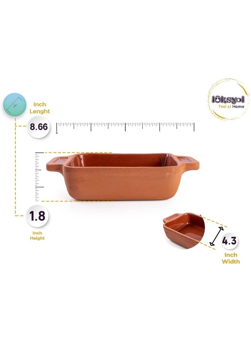 لوكسيول أواني طين طهي من لوكس يول – مصنوعة يدوياً في تركيا – صديقة للبيئة وآمنة للفرن والميكروويف والغسالة – متوفرة بألوان بني وأخضر وأصفر وأزرق وطبيعية غير مغطاة – مقاسات: ١٦×٤، ١٦×٧٫٥، ١٩×٦، ٢٢×١١×٤٫٥ سم – تحافظ على نكهة وحرارة الطعام – مثالية للحساء، اليخنات، المؤكلات المخبوزة، تقديم أنيق لعائلتك وضيوفك – هدية مثالية للأعراس، الانتقالات، محبي الطبخ الصحي والمستدام – طين تركي ناتج عالي الجودة مخبوز بالفرن – آمن للطعام، بدون مواد كيميائية ضارة وخالية من BPA – تغليف قابل لإعادة التدوير – توصية الطهاة، تقييم ٥ نجوم من العملاء – ماركة لوكس يول – تجربة طهي تقليدية تركية تضيف لمسات ريفية وأصيلة على مائدتك - Image 3