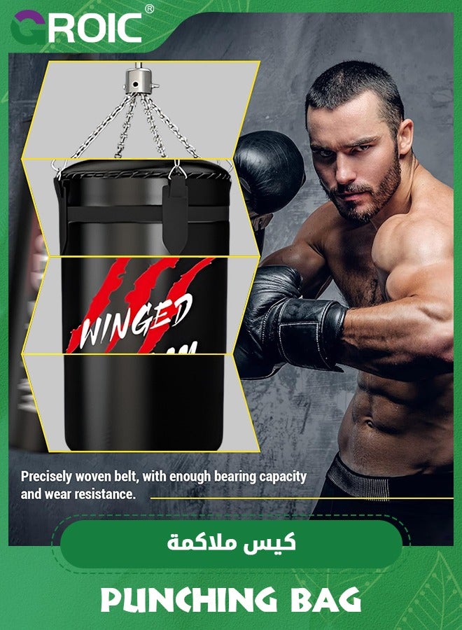 GROIC 1.2m Punching Bag for Adults,Heavy Boxing Bag Set,Punching Bag with Chains,Premium Hanging Boxing Bag,Heavy Chain for Boxing, Martial Arts, MMA - Image 2