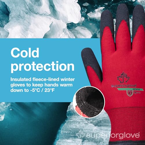 Superior Glove Freezer Fleece-Lined Winter Gloves with Cut Resistance and Flexible Palm Coating for Cold Temperatures – SNTAPVC Large (Pack of 1 Pair) - Image 2