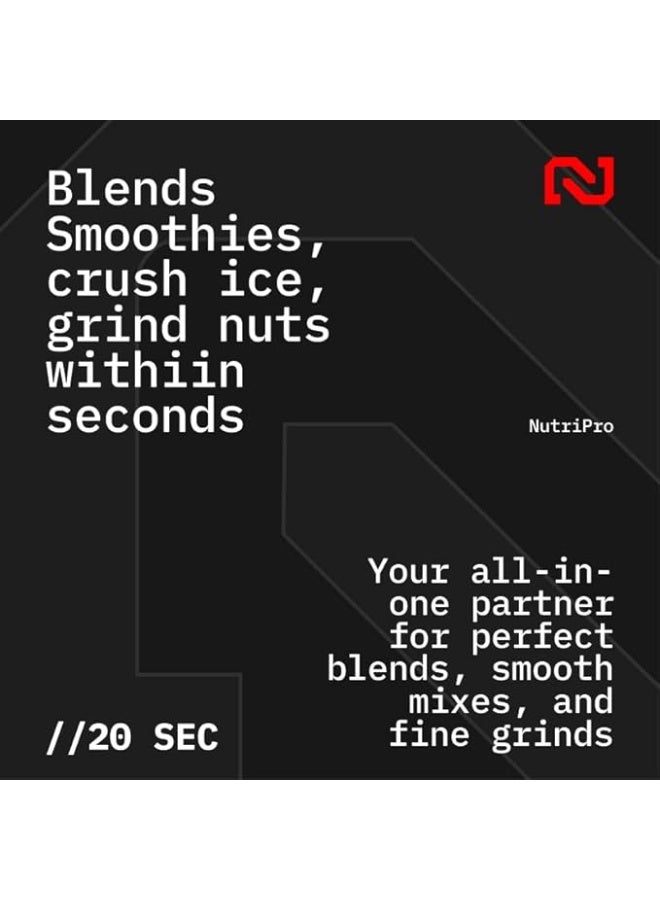 NutriPro Juicer Mixer Grinder - Smoothie Maker - 500 Watts (3 Jars & 2 Blades, Silver) - - Image 2