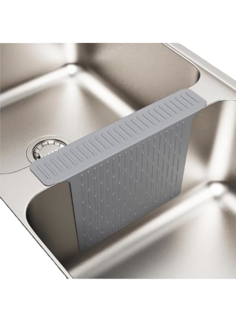 Anti-Slip Silicone Sink Divider Pad – Protecting Sink Partition for Daily Wear  Tear, Convenient for Small Items Placement, Easy to Clean, Durable Kitchen Accessory (Grey) - Image 1