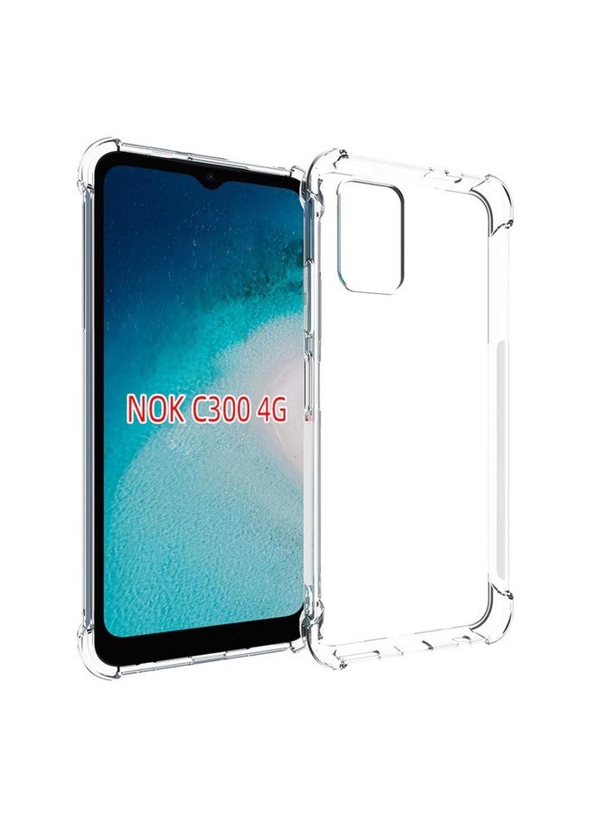 HuHa Case Cover For Nokia C300 4G Shockproof Non-slip Thickening TPU Phone Case(Transparent) - Image 1