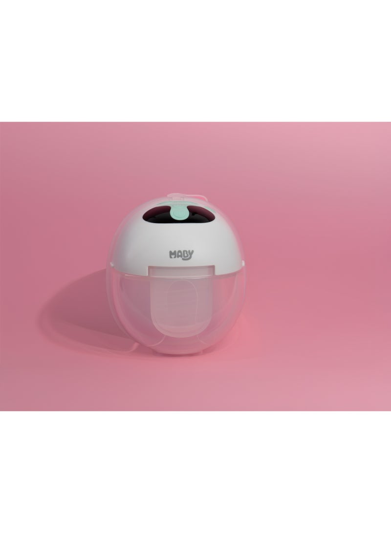 Maby Wearable Electric Breast Pump for Mothers | Hands-Free, Ultra Quiet, USB-C Rechargeable | Built-In Night Light, 9 Suction Levels, Silicone Comfort Shield | Compact & Travel-Friendly | 150ml Capacity (White - Image 4