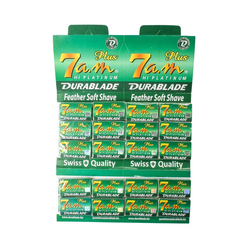 7 A.M. 100 7a.m. Platinum Double Edge Safety Razor Blades - Image 1