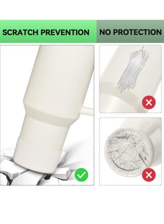 قطعتان للحذاء، قاعدة من السيليكون، 1200 مل للحذاء 360-700 مل لملحقات الكوب، لتجنب الخدوش والضوضاء (شفافة) - view 3